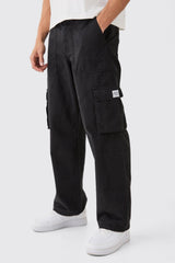 Pantalon cargo coupe décontractée — Noir