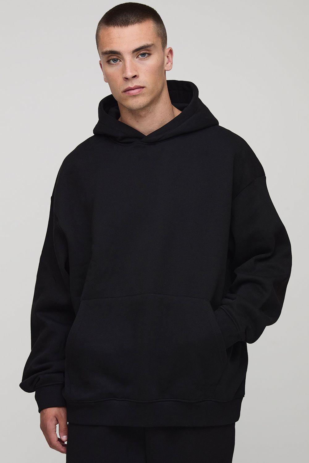 Essential Oversized Hoodie — Black